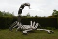 Metal model of big white scorpion