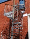 Metal modern spiral staircase Royalty Free Stock Photo