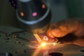Metal mold and die part repair or modify by welder with laser welding method