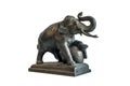 Metal molded elephant figure asia design.