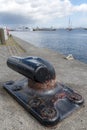 Metal Mooring Bollard Royalty Free Stock Photo