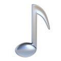 Metal music note 3D Royalty Free Stock Photo