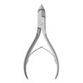 Metal nail cuticle tongs. Professional manicure and pedicure tool. Royalty Free Stock Photo
