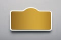 Metal name plate for insertion into collar or shirt pocket. Royalty Free Stock Photo