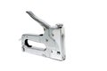 Metal Nickel plated stapler gun on white background, isolate