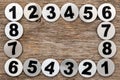 Metal numbers frame