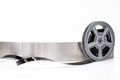 Movie film reel on white background Royalty Free Stock Photo