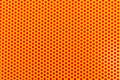 metal orange mesh with round holes, texture