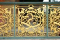 Metal ornament on the fence of an ancient Korean palace building