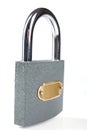 Metal padlock over white Royalty Free Stock Photo