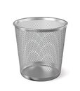 Metal paper bin isolated