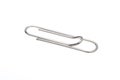 Metal paperclip on white background Royalty Free Stock Photo