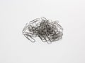 A metal paperclip Royalty Free Stock Photo