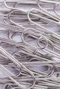 Metal paperclips background Royalty Free Stock Photo