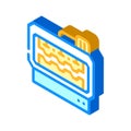 metal part production machine isometric icon vector illustration Royalty Free Stock Photo