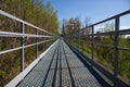 Metal pedestrian bridge