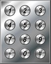 Metal phone keypad