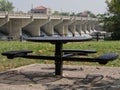 Metal Picnic Table Royalty Free Stock Photo