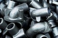 Metal pipe elbow parts Royalty Free Stock Photo