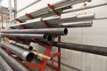 Metal pipe stack Royalty Free Stock Photo