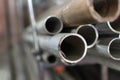 Metal pipe stainless Royalty Free Stock Photo