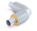 Metal pipe with thermal insulation