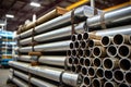 Metal pipes available for quick warehouse delivery