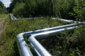 Metal pipes of various diameters fuel refinery vivid,