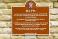 Metal Plaque Outside Betty`s Tearooms,Harrogate,North Yorkshire.