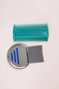 Metal and plastic lice comb Royalty Free Stock Photo