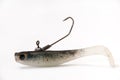 Metal and plastic lures with hooks for fishing Royalty Free Stock Photo