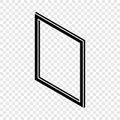 Metal-plastic window frame icon, simple black style