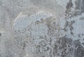 Metal plate wall with old cracked paint, flakes peeling - closeup detail, abstract grunge texture Royalty Free Stock Photo
