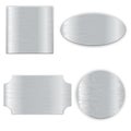 Metal plates set. Vector 3d illustration Royalty Free Stock Photo