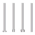 Metal poles set. Vertical alignment. Industrial design. Vector rods. Royalty Free Stock Photo