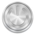 Metal power button Royalty Free Stock Photo