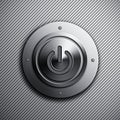 Metal power button Royalty Free Stock Photo