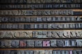 Metal printing press letters