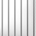 Metal Prison Bars Vector. Isolated On Transparent Background. Realistic Steel Pokey, Prison Grid Illustration