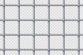 Metal prison cell bars. Template isolated on a transparent background