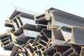 Metal profiles beam foundation for building structures Royalty Free Stock Photo