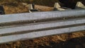 Metal protective barriers at newly constructed small bridge 2-C-504. NJ, USA. Ãâ.