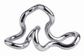 Metal puzzle in the form of a curve Royalty Free Stock Photo