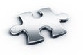 Metal puzzle pieces Royalty Free Stock Photo