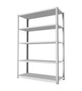 Metal Rack Shelves Isolated