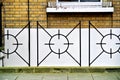 Metal railing with geometric pattern, Royalty Free Stock Photo