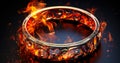 Metal Ring Ignition Scorching Flames in Motion