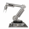 Metal robot arm on white background Royalty Free Stock Photo