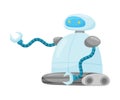 Metal Robot as Artificial Intelligence or Futuristic Android Vector Illustration Royalty Free Stock Photo