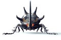 Metal robot insect on white with clipping path Royalty Free Stock Photo